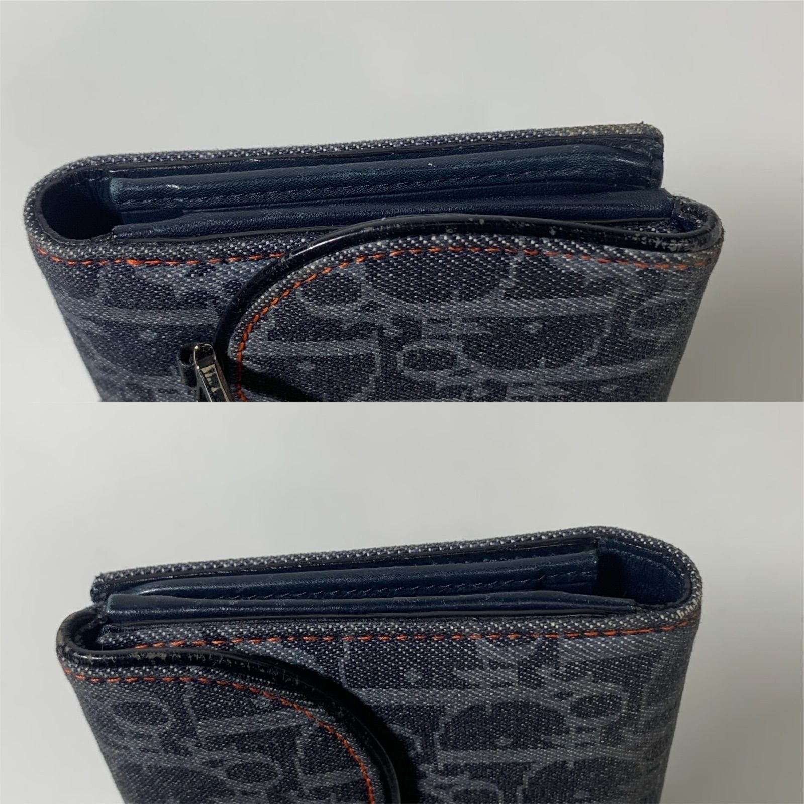 Christian Dior クリスチャンディオール 長財布 Wホック サドル  