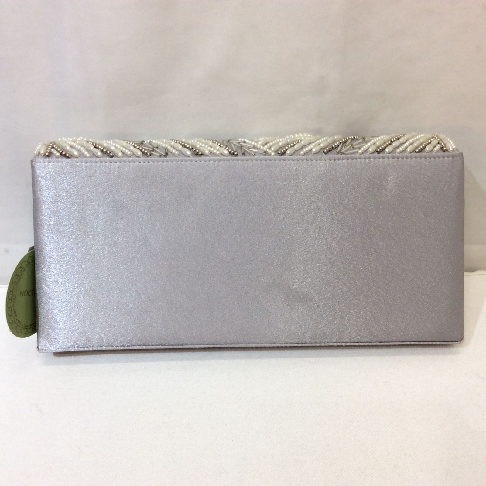 NOCTILUCA ノクチルカ ビジュー付きクラッチバッグ チェーンショルダー付き シルバー系