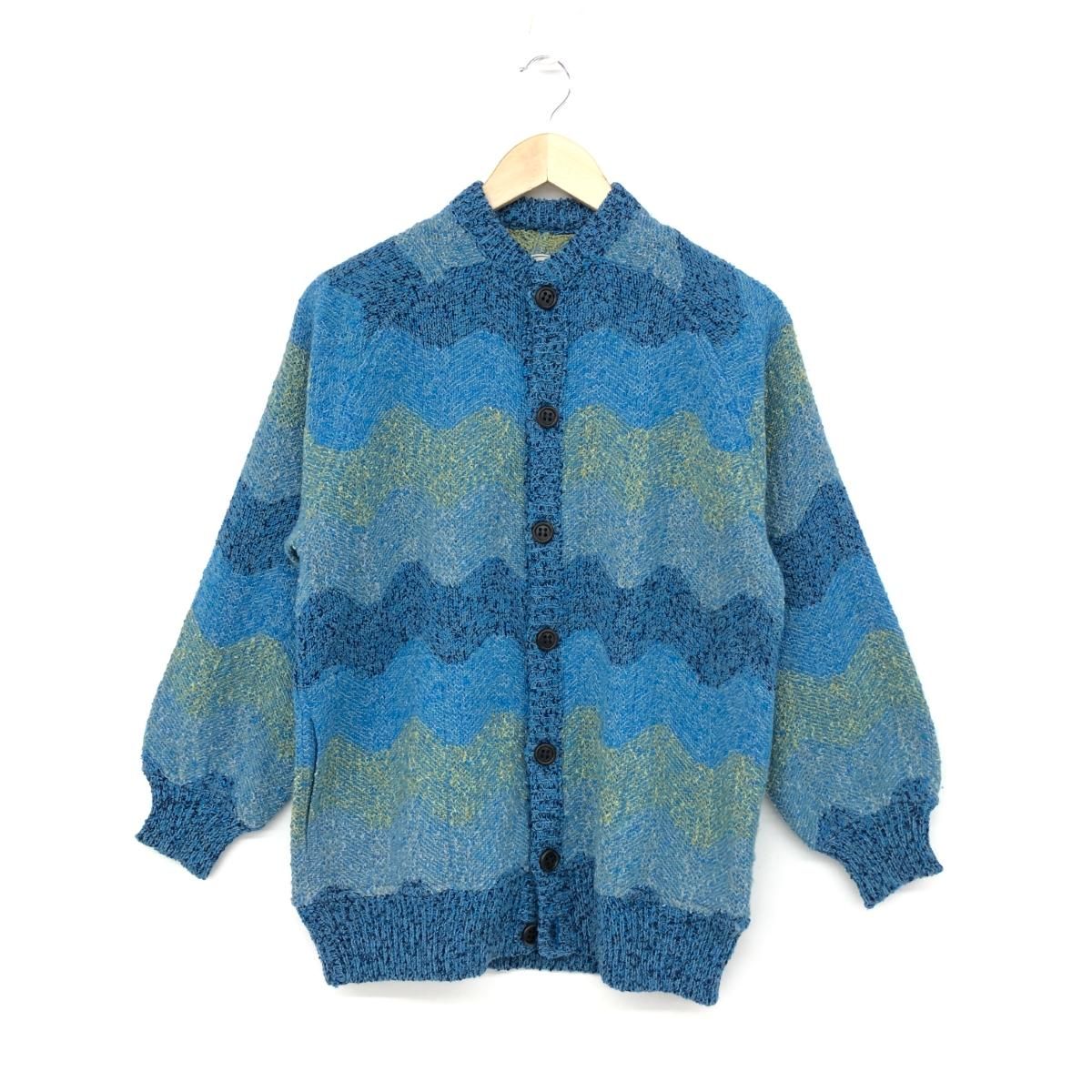 MISSONI ミッソーニ 長袖カーディガン Mサイズ ブルー ウール混 