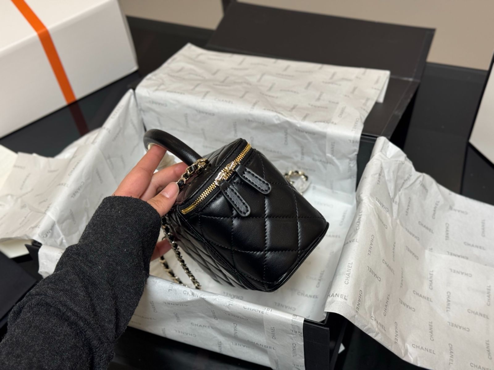 今日特価】Chanel ハンドル メイクボックス（17×11cm）-WTO輸入2
