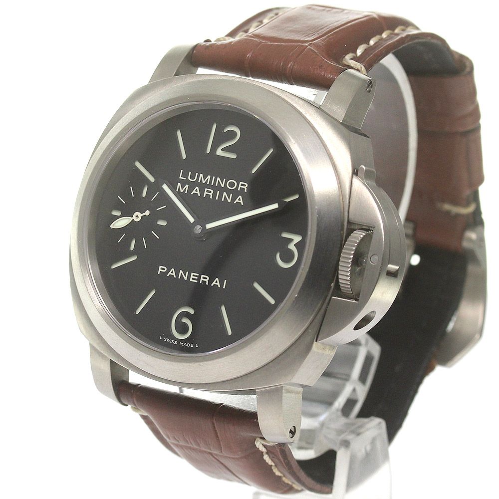 パネライ PANERAI PAM00177 ルミノールマリーナ チタニオ 44mm スモールセコンド 自動巻き メンズ良品_838221