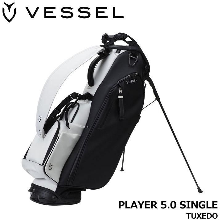 ベゼル VESSEL Player プレイヤー 5.0 スタンド キャディバッグ シングル ストラップ 2025 8.5型 3.8kg TUXEDO タキシード