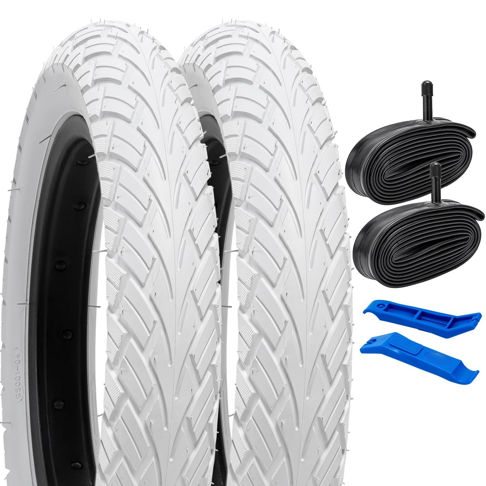 新品 2本セット24 1.75 タイヤ 白24x1.75 47-507 タイヤ カラー + チューブ 肉厚 米式バルブ32mm+タイヤレバータイヤ 24x1.75自転車 タイヤ 24x1.75マウンテンバイクタイヤ 24 1.75子供用自転車タイヤ