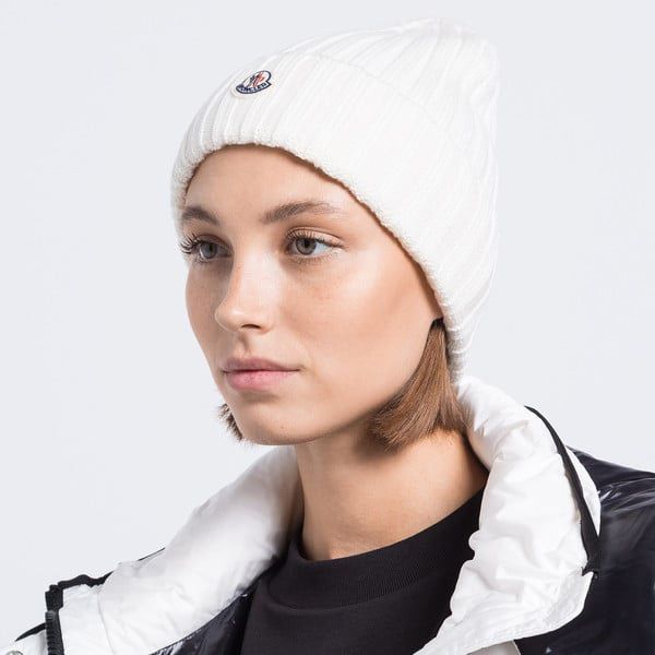 104 MONCLER モンクレール 3B00036 A9327 ホワイト ニットキャップ ニット帽 男女兼用