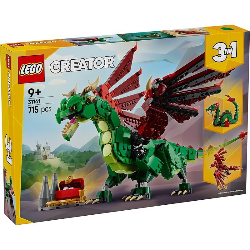 レゴ LEGO クリエイター 中世のドラゴン おもちゃ 玩具 誕生日 プレゼント ブロック 男の子 女の子 子供 9歳 10歳 11歳 小学生 動物 生き物 0