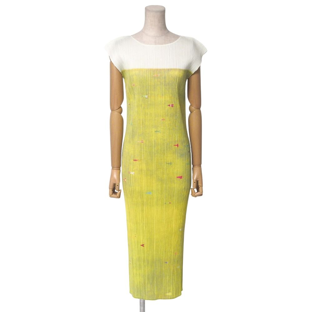 PLEATS PLEASE ISSEY MIYAKE プリーツプリーズ イッセイミヤケ ワンピース サイズ5 プリーツ プリント ブランド古着 20250529|RA4827