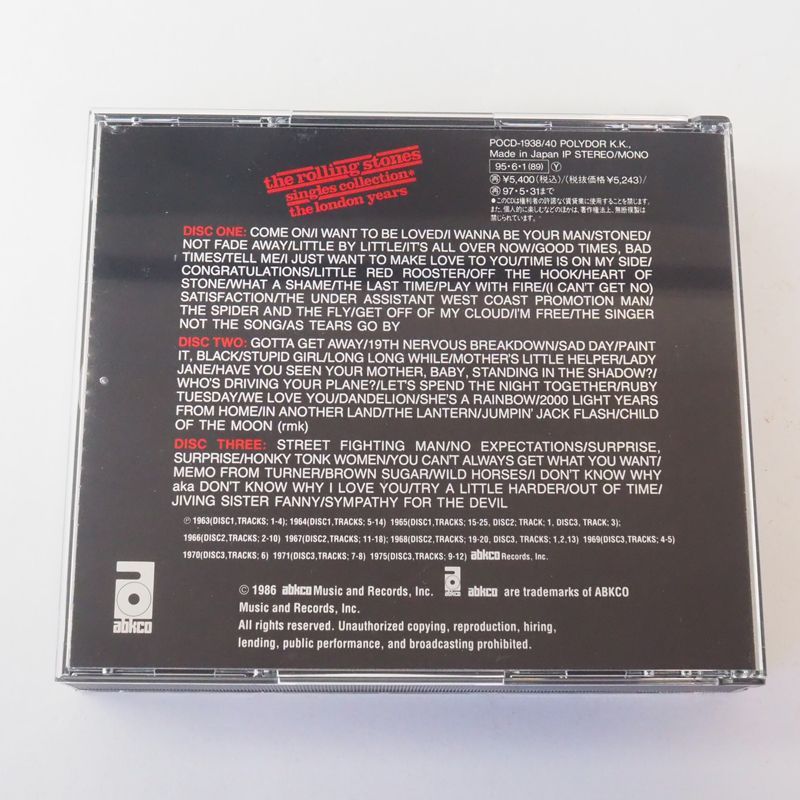 ザ・ローリング・ストーンズ (THE ROLLING STONES) 3CD シングル
