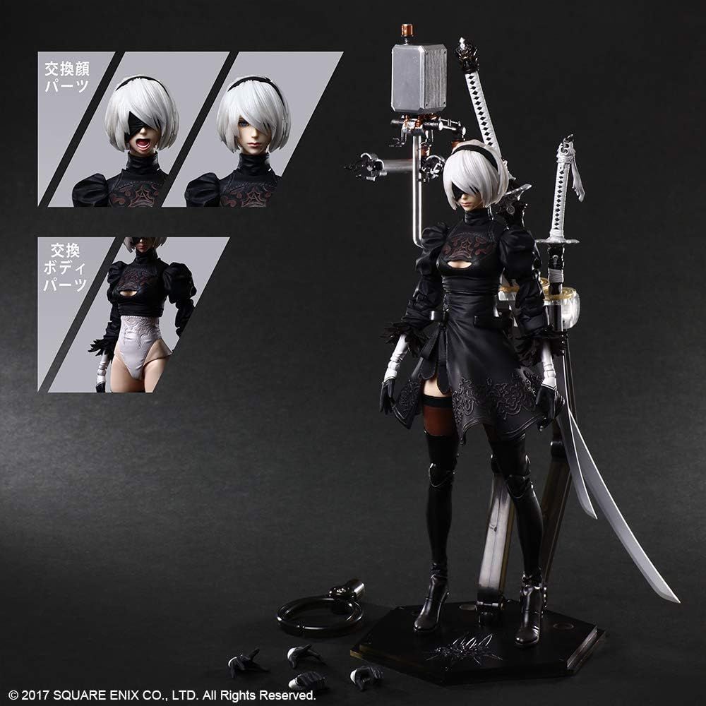 ニーアオートマタ PLAY ARTS改 2B ヨルハ二号B型 DX版　[開封済] 41W-LXPw9cL.jpg_BO30,255,255,