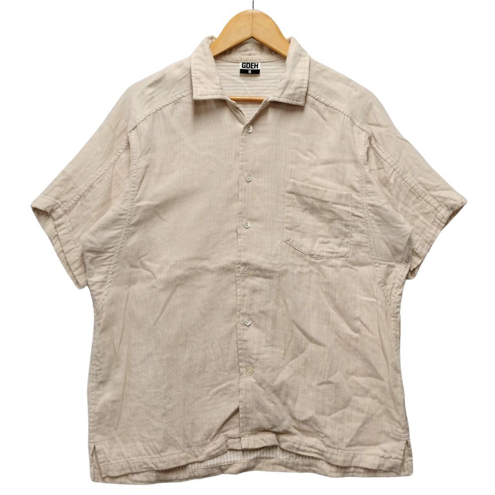 【美品】GOODENOUGHグッドイナフ/ ガーゼシャツ/ M GOODENOUGH グッドイナフ ガーゼシャツ 半袖シャツ ベージュ
