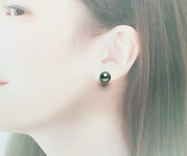 黒蝶貝パールピアス ピーコックグリーンカラー 人気商品】ピーコックグリーンカラー 黒蝶貝パールイヤリングor