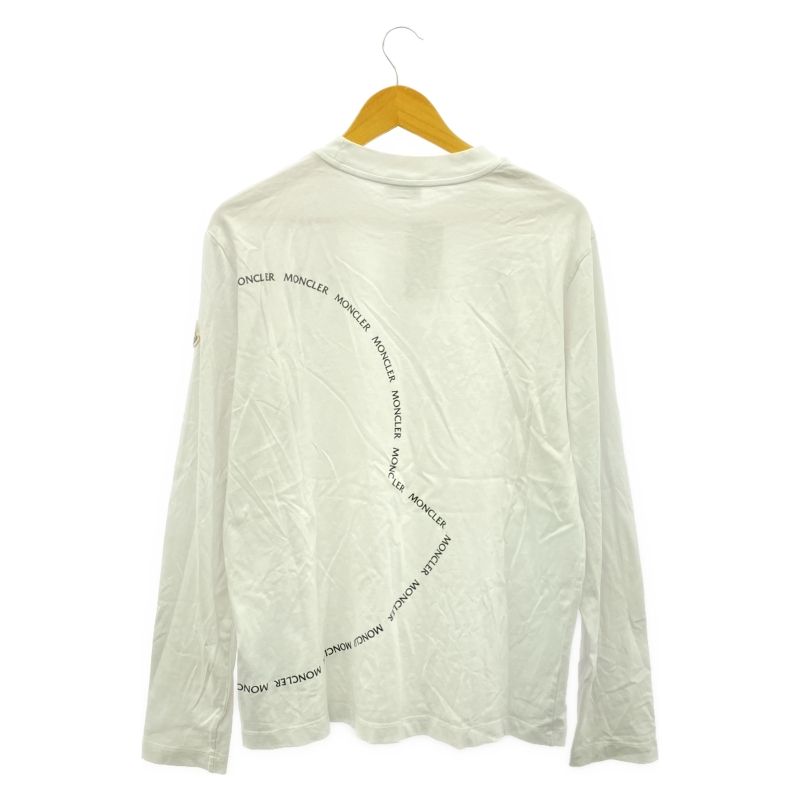 【中古】MONCLER 長袖Tシャツ サイズM ホワイト モンクレール H10918D00009 8390T[19]
