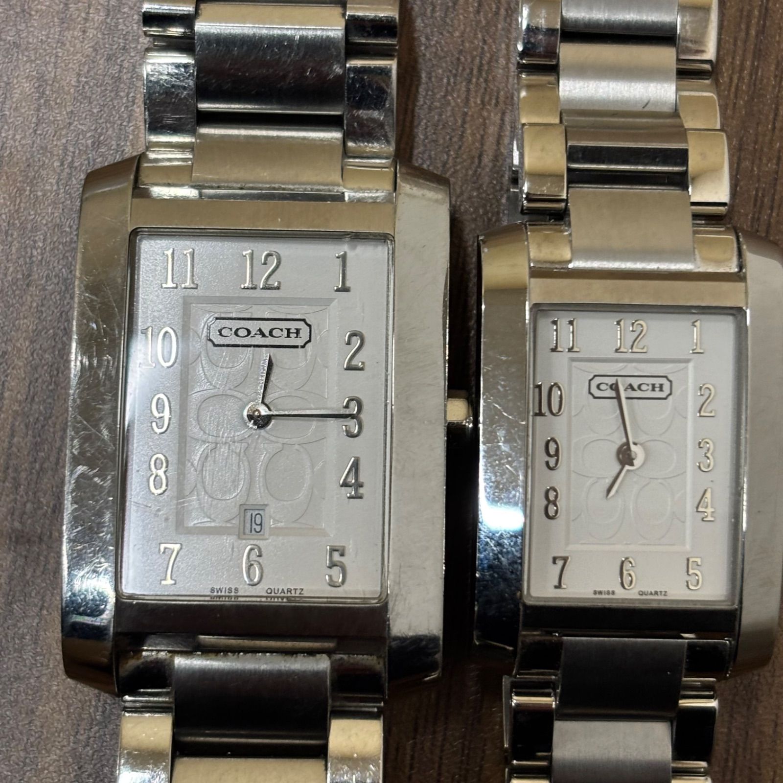 【未使用/新品電池】COACH コーチ ペアウォッチ シルバー 腕時計 ◎COACH コーチ ペアウォッチ 腕時計 時計 クォーツ ホワイト