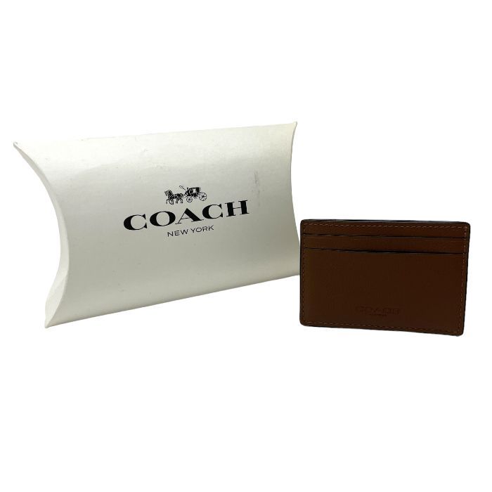 コーチ COACH カードケース マネークリップ付 レザー F75459 パス