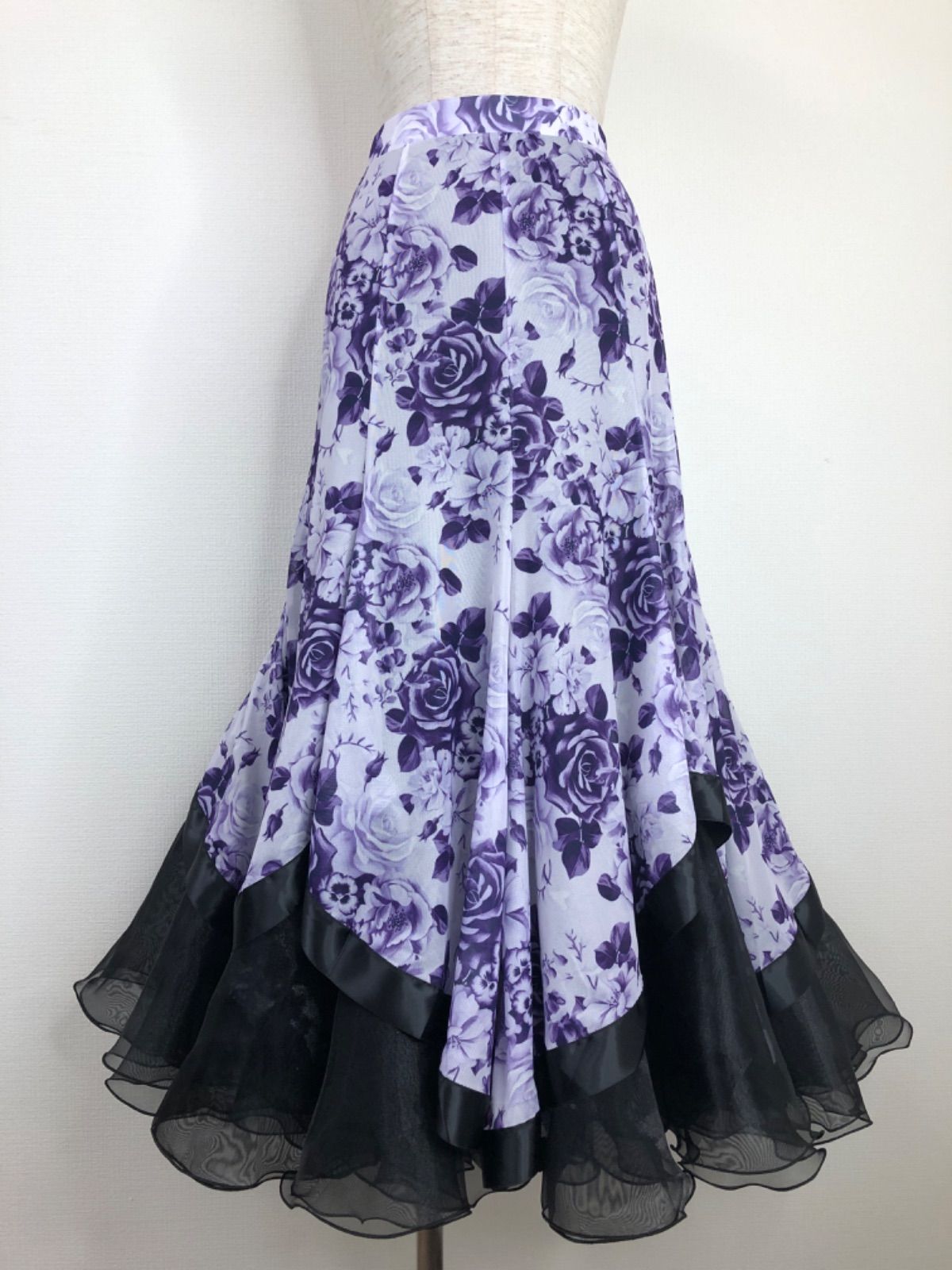 新品》社交ダンス ウエストポイント オーガンジー セットアップ