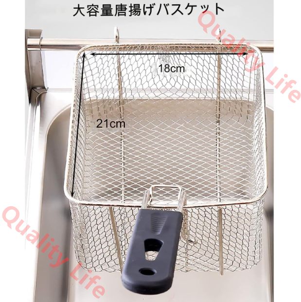 大型ガスフライヤーLPガス用プロのガスフライヤー 10L 2バスケットと蓋付業務用家庭用キッチン用金属管付きステンレス鋼カウンタートッププロパン厨房機器揚げ物 55 44 27cm シルバー WWW_KANDAIZUMI_COM