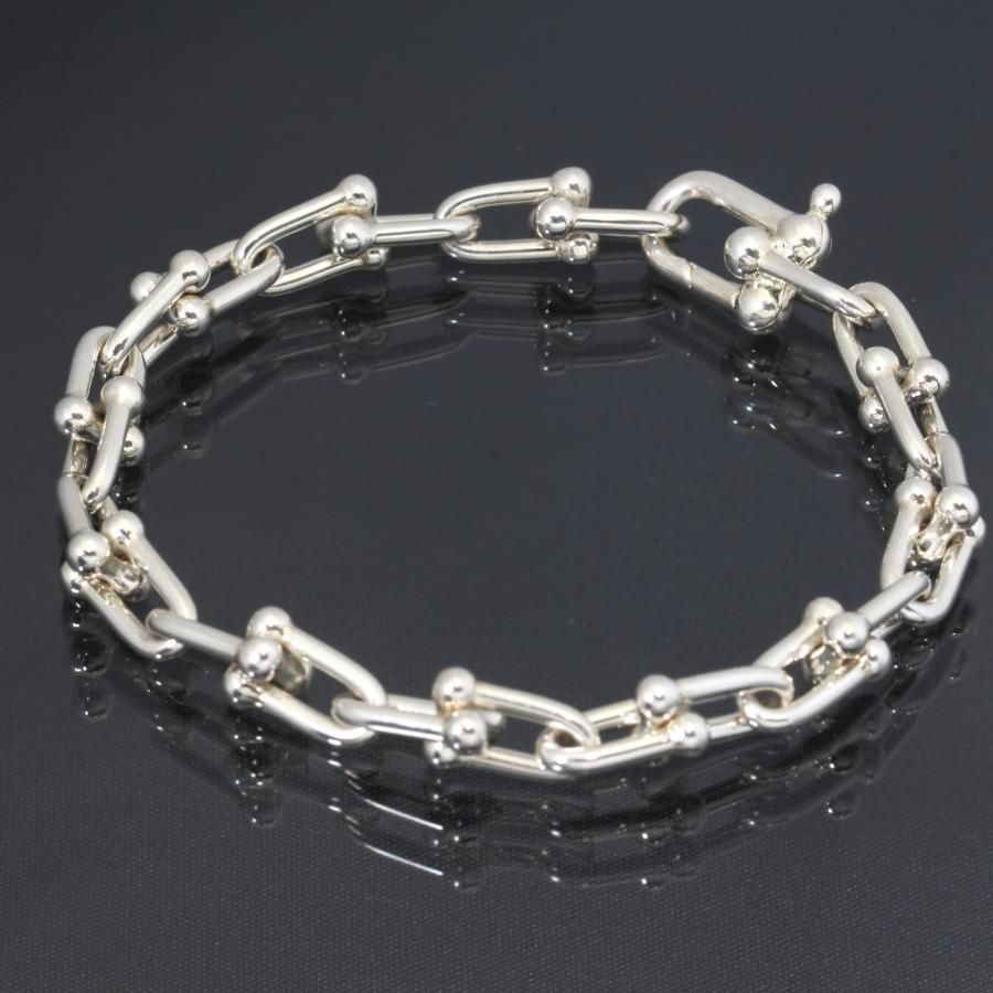 ティファニー TIFFANY＆CO．ハードウェア スモールリンク ブレスレット 925 17.5cm 10602
