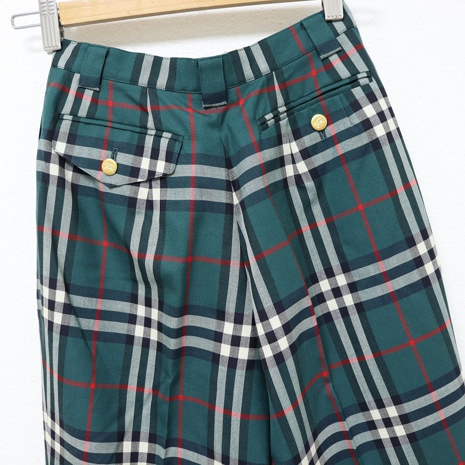 バーバリー BURBERRYS ヴィンテージ チェック パンツ 金ボタン 884946n