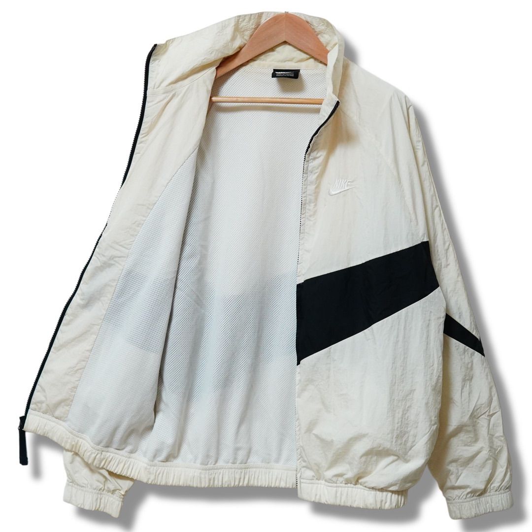 ナイキ NIKE ナイロンジャケット L 相当 (表記M) クリーム色 00s ロゴ