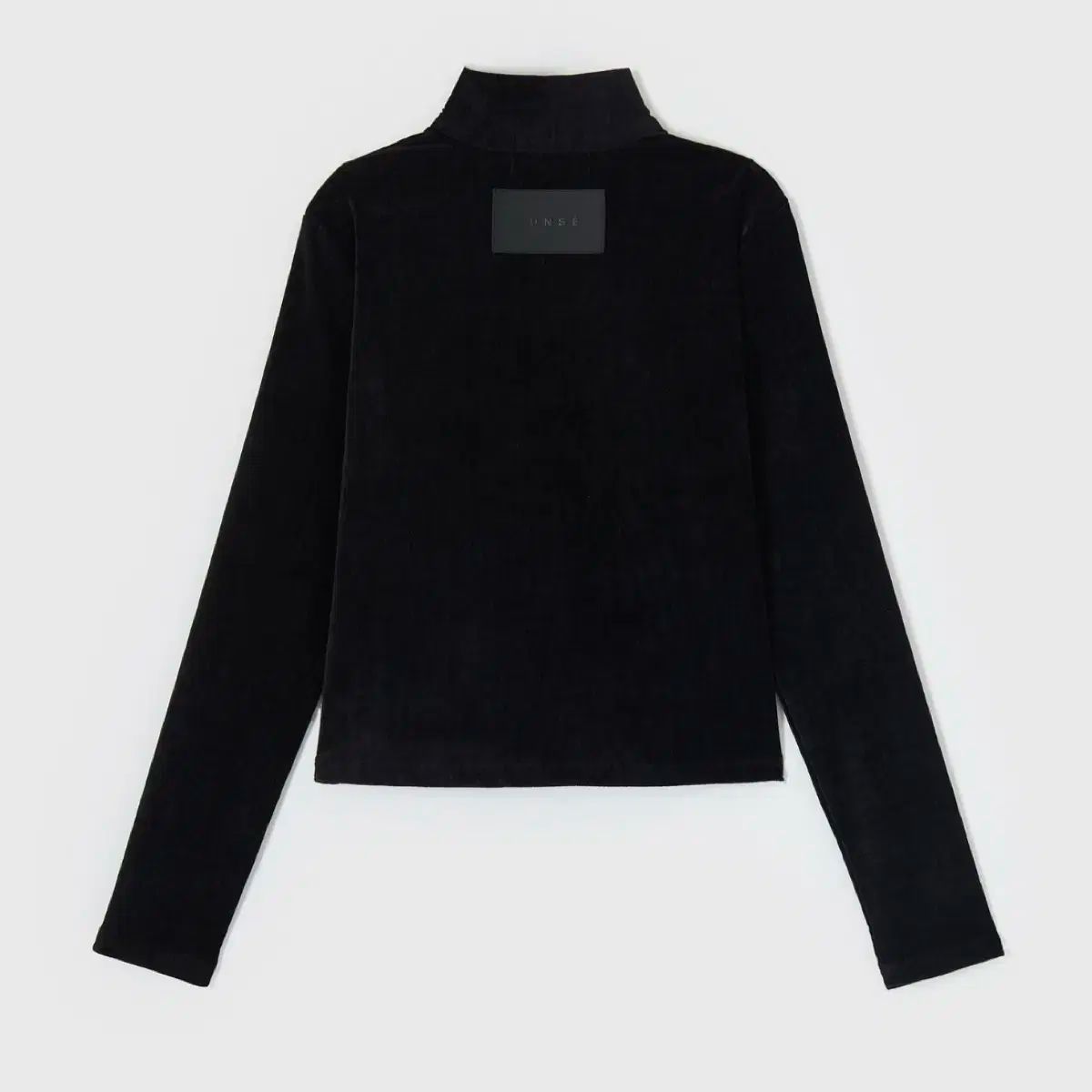  YUNSE ベルベット オブリーク ジップアップ パーカー トップス