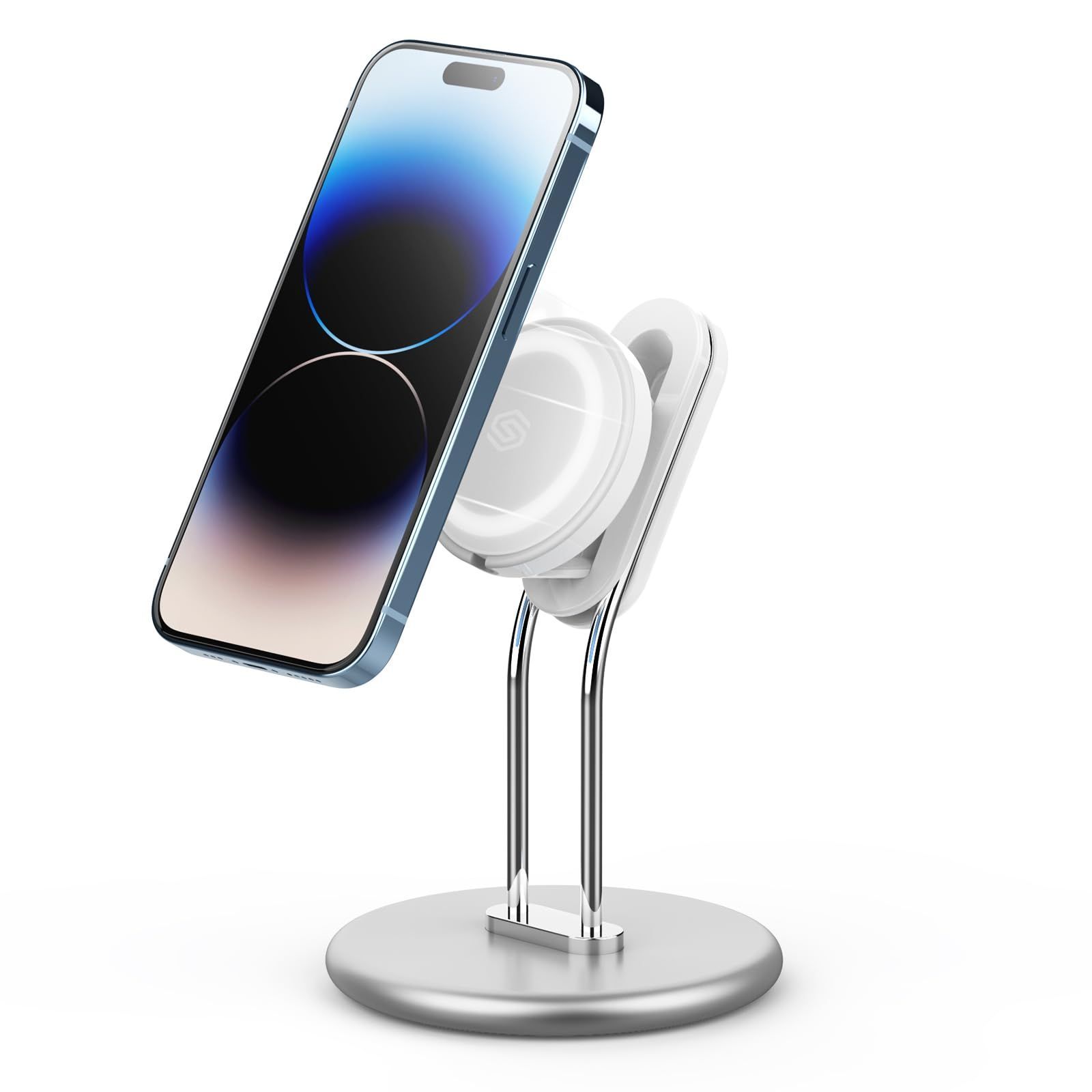 【特価商品】携帯電話スタンド マグネット式 マグセーフスタンド スマホリング MagSafe対応 ハンズフリー 重心安定 スタイリッシュ アルミ製 スマホスタンド iPhone 14/13/12シリーズ YouTube視聴 Zo
