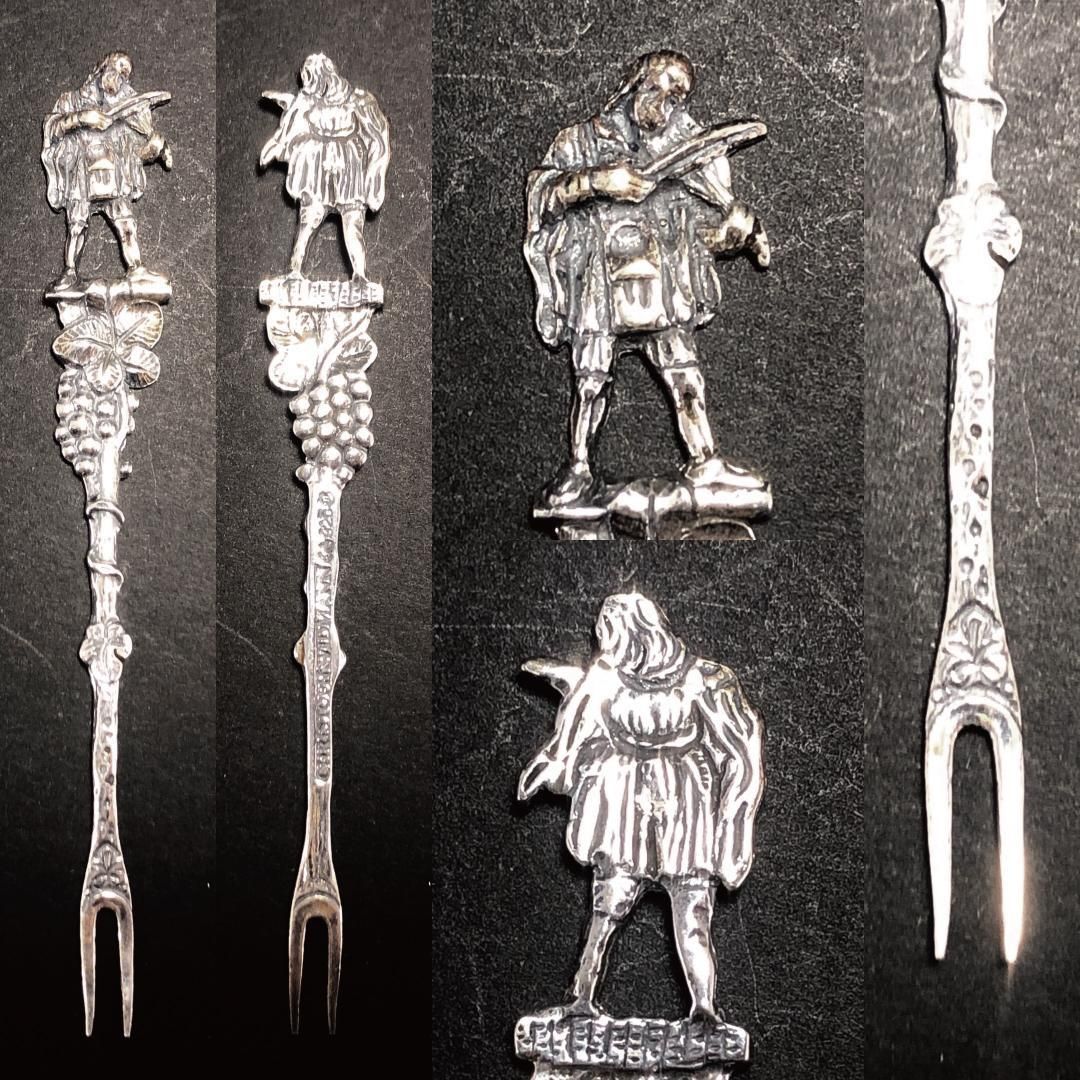 【美品・箱付き】クリストフ ウィドマン／SV925 銀製 デザートピック 6種 美品・箱付き】CHRISTOPH WIDMANN クリストフ ウィドマン