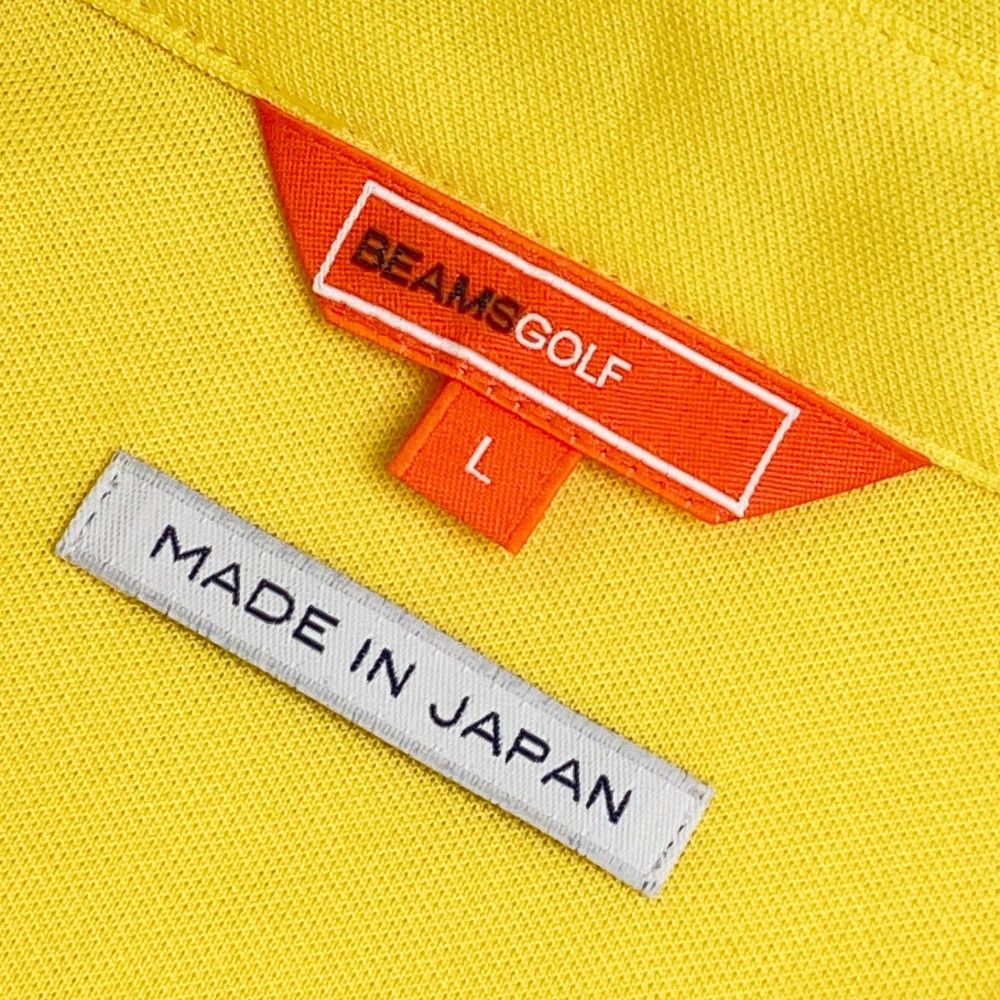 サイズ：L BEAMS GOLF ビームスゴルフ 半袖ポロシャツ イエロー