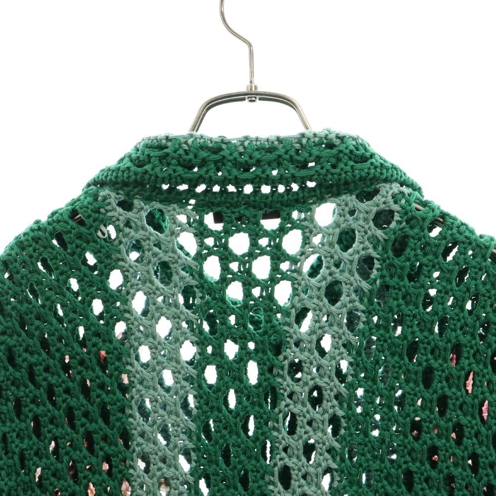 VALENTINO (ヴァレンチノ) floral-embroidered crochet shirt