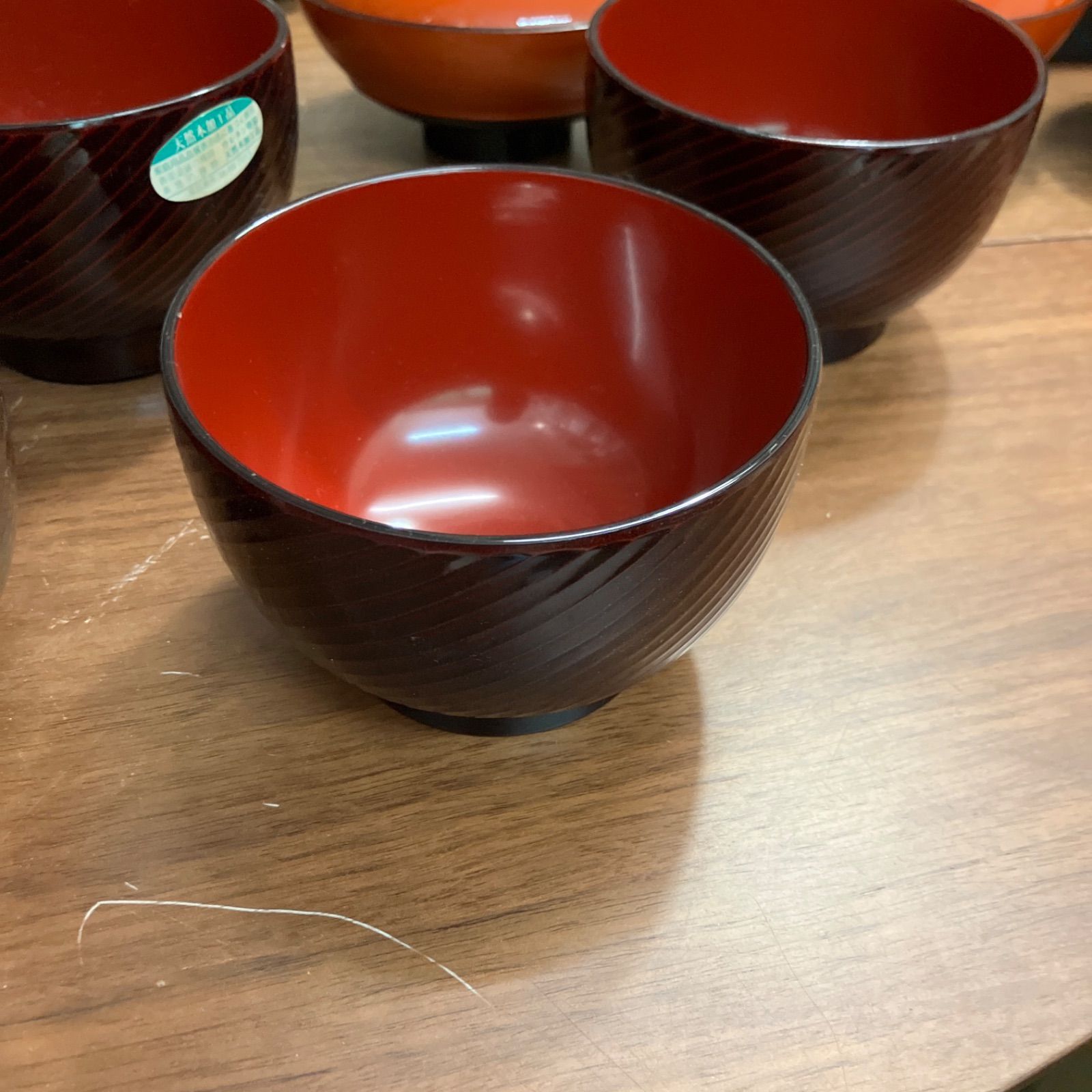 高級漆器 蓋付き汁椀 各5客セット 茶碗 吸椀 金彩 煮物椀 茶托等 合計 