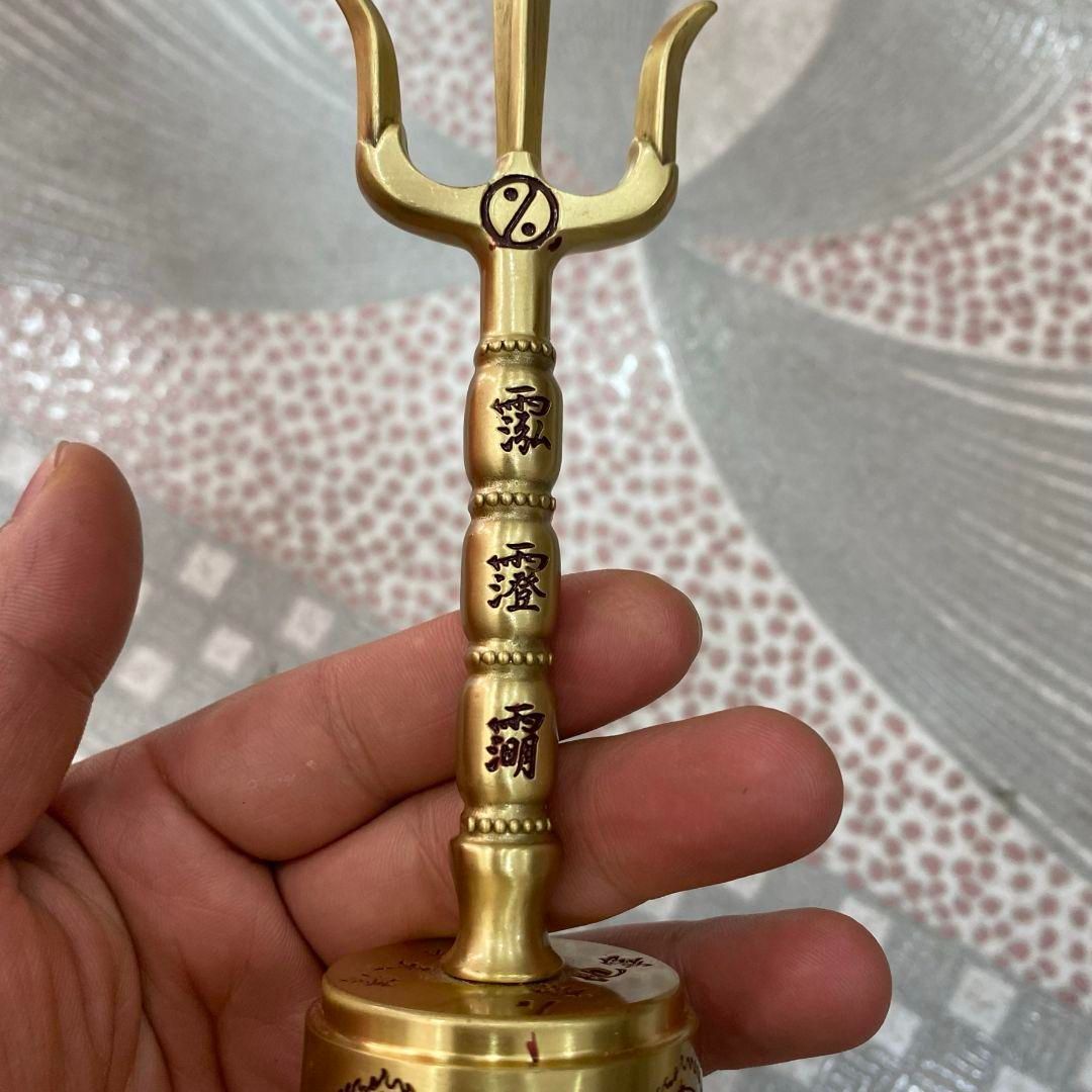 仏教美術 法器 紫微諱三清道祖八卦鈴 三叉鈴 太極鈴鎮宅辟邪 開運風水 招財置物 仏教美術 法器 紫微諱三清道祖八卦鈴 三叉鈴 太極鈴鎮宅辟邪