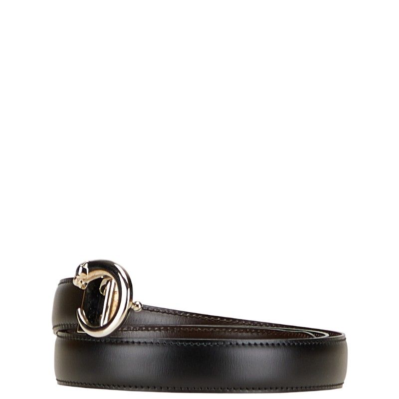 カルティエ パンテール リバーシブル ブラック ブラウン レザー  