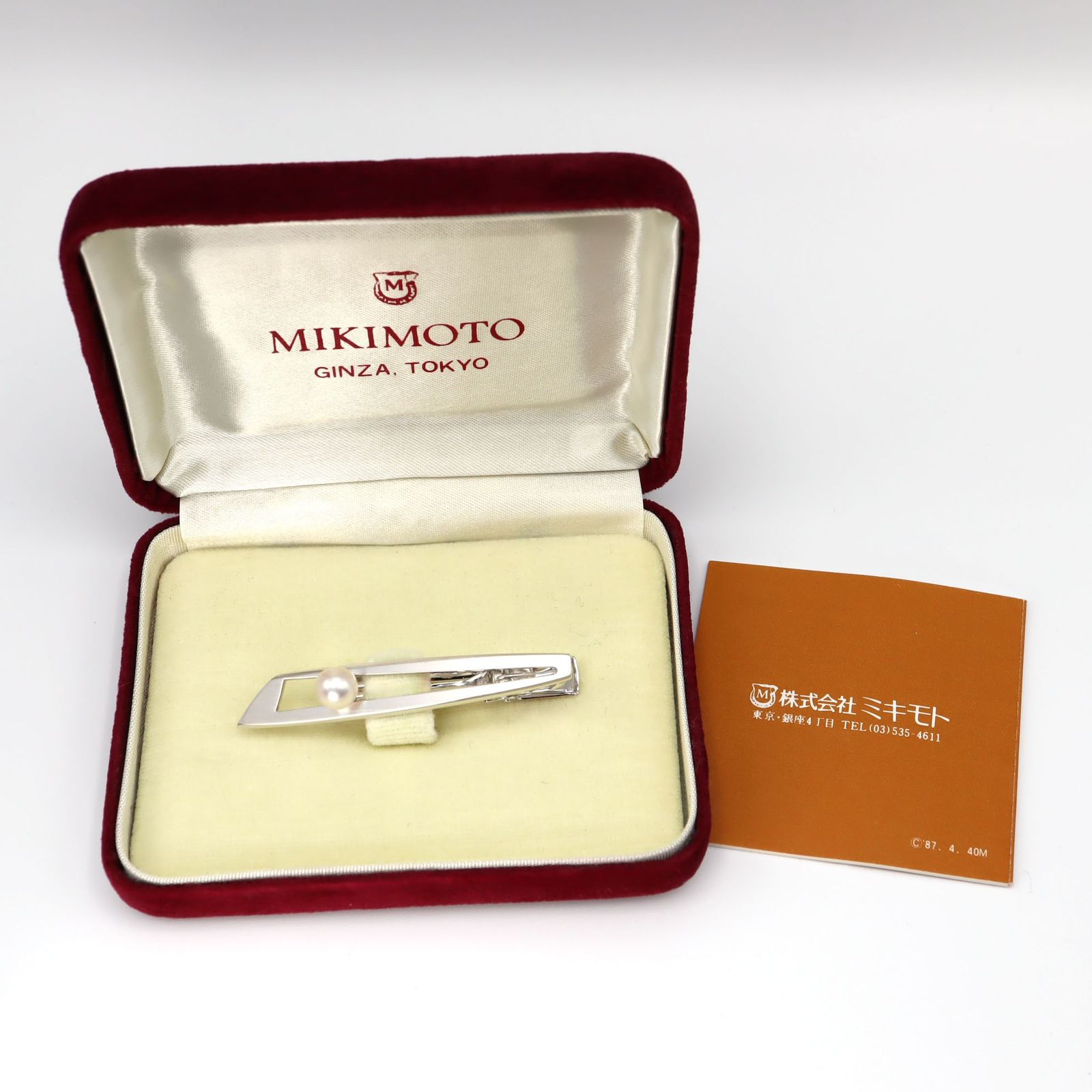 27k636-2 ミキモト MIKIMOTO ネクタイピン パール：6.3mm silver 