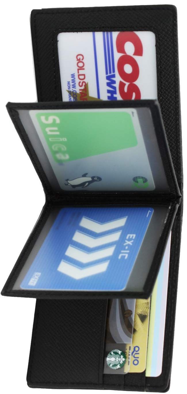 【人気商品】ICカード 2枚 パスケース 薄型 カードケース エラー防止 レディース メンズ 本革 免許証入れ 免許証ケース 定期入れ 二つ折り DECO] [VIVIAN