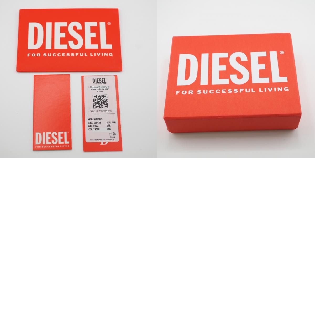 DIESEL/ディーゼル X08428 PR227 二つ折り財布 ディープブルー メンズ