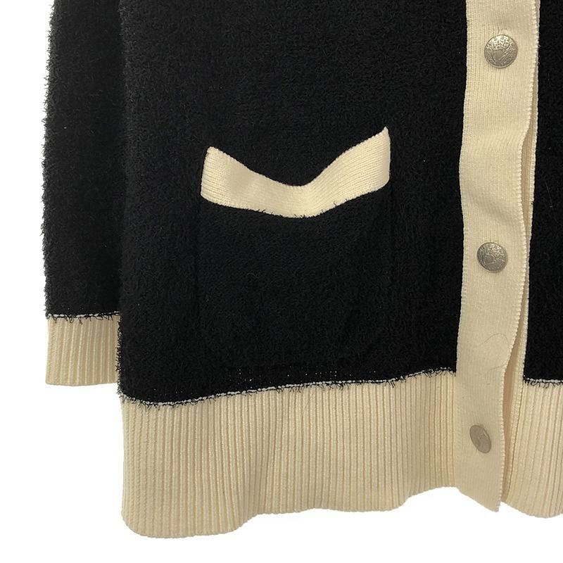 【美品】  JOURNAL STANDARD / ジャーナルスタンダード | 2021AW | ファンシーニットカーディガン | F | ブラック/ホワイト | レディース 美品】 JOURNAL STANDARD / ジャーナルスタンダード | 2021AW