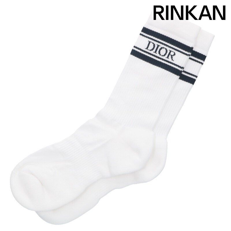 ディオール ロゴ刺繍コットンソックス メンズ