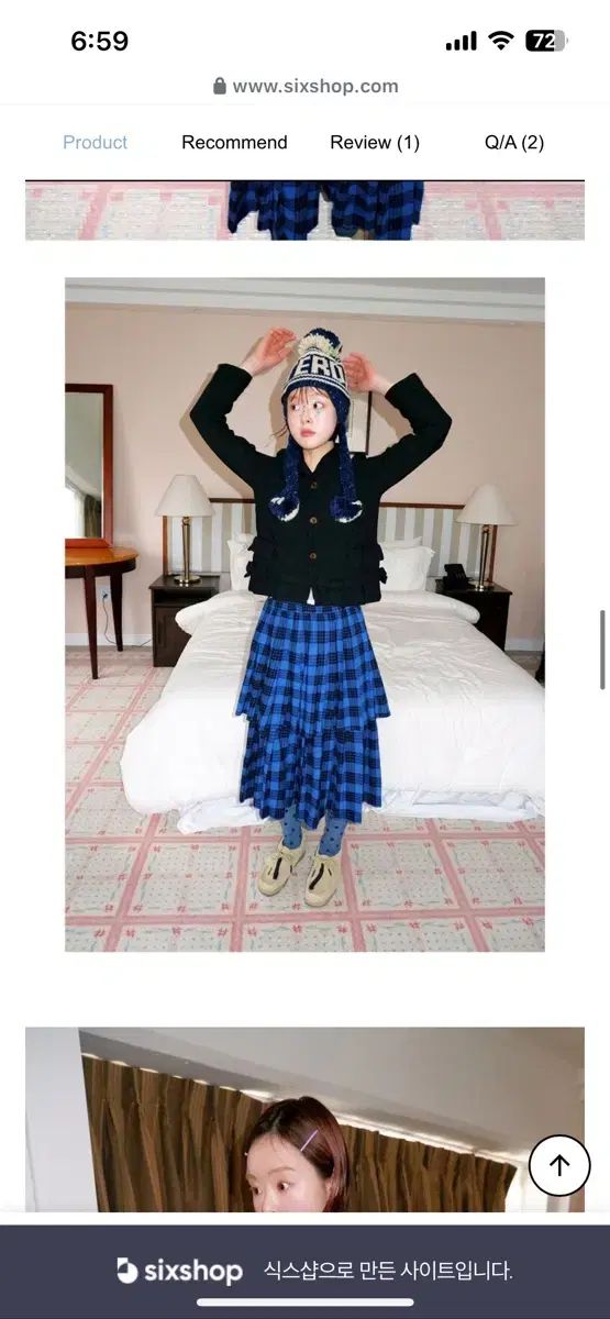 パークビーン ホリデー 青 2 甘い プリーツ スカート GULLKHAN_COM