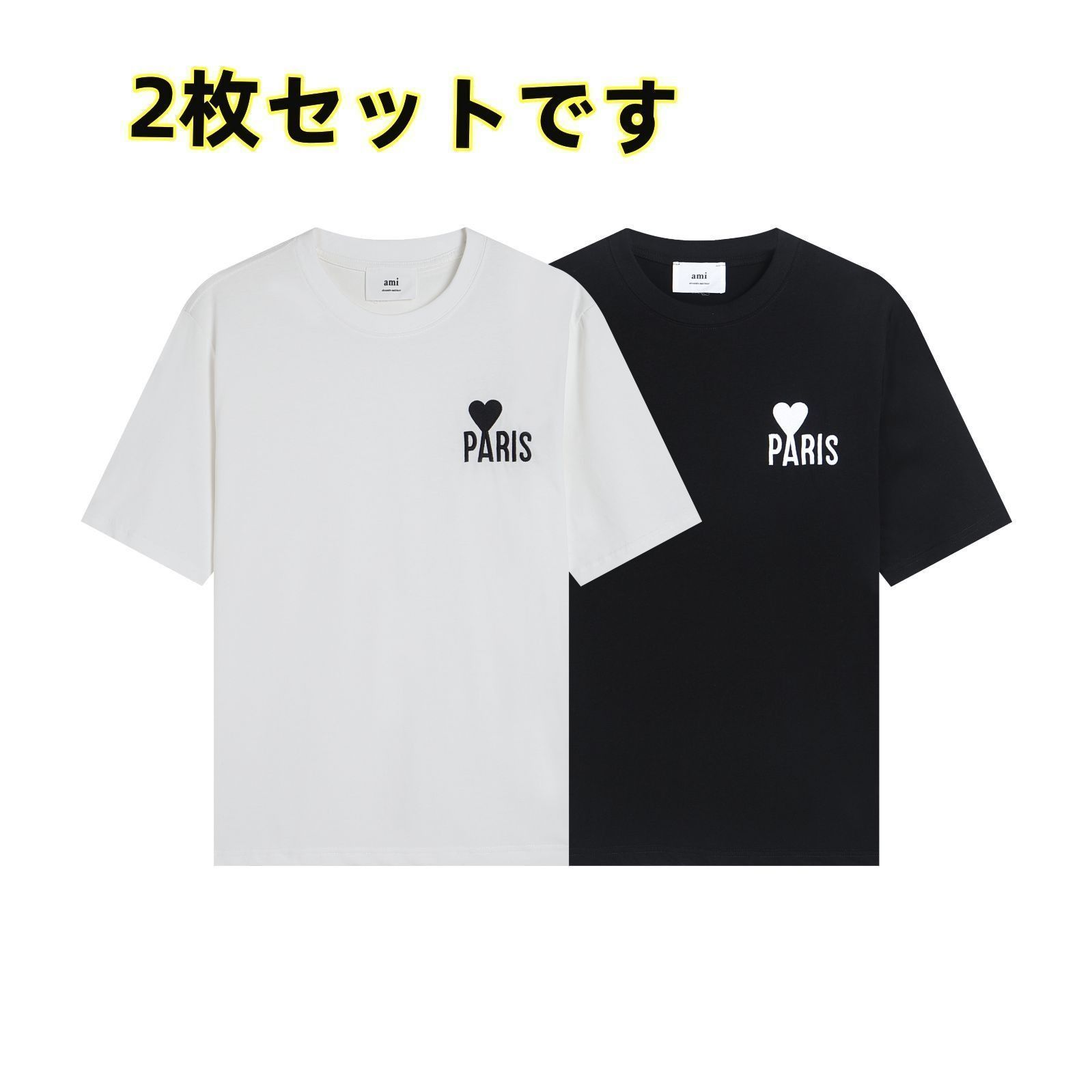 新品 未使用】 Amiparis 刺繍 男女兼用 アミパリス · トップス Tシャツ 