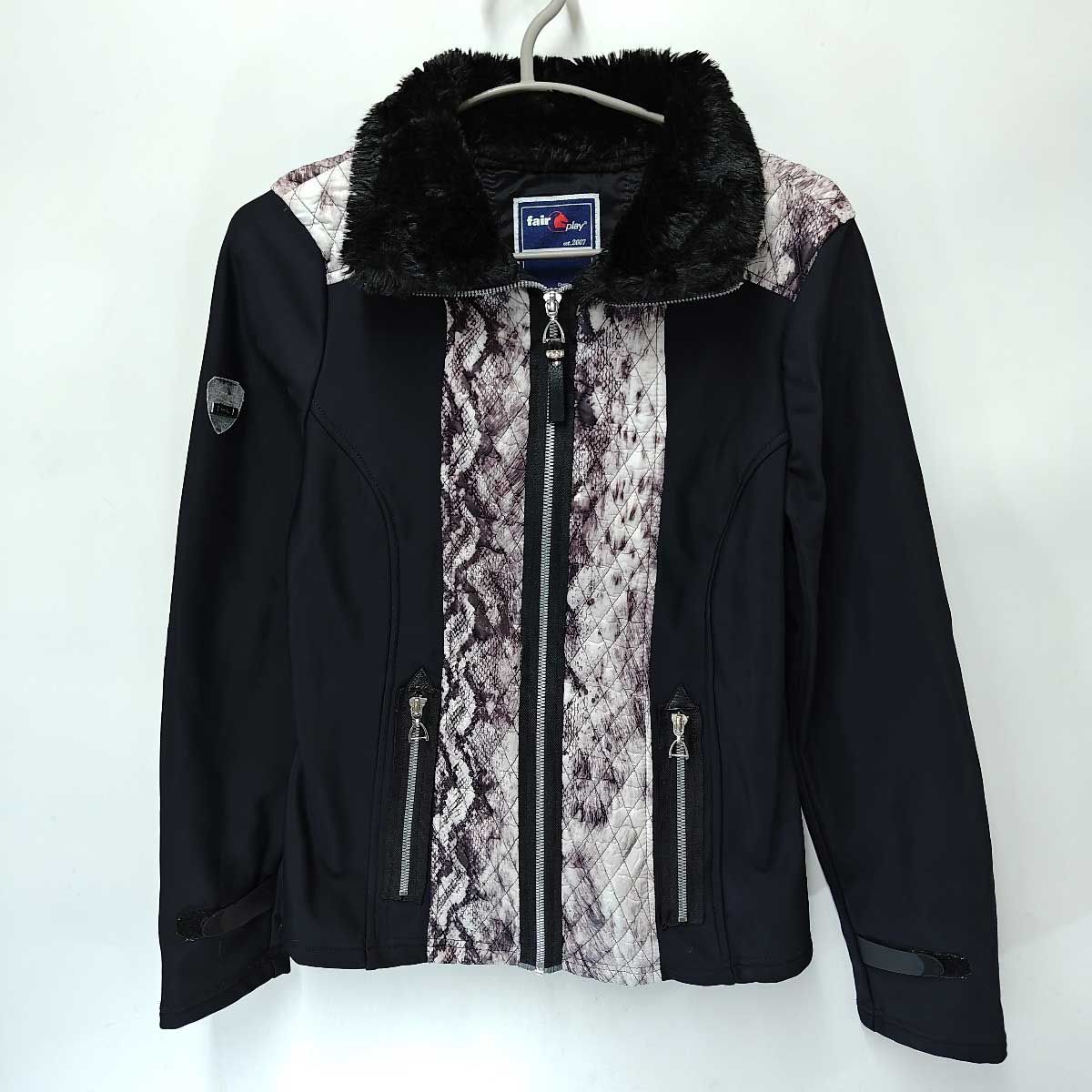 フェアプレイ FAIR PLAY ジップアップ ストレッチ ライダースジャケット 38 レディース 乗馬 馬術 フェアプレイ FAIR PLAY ジップアップ ストレッチ ライダース