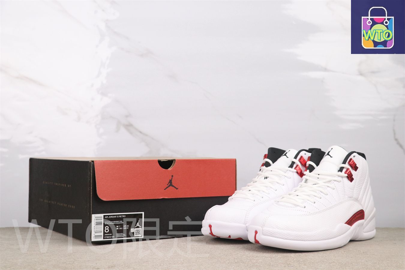  CT 8013 106ナイキ エアジョーダン12 レトロ ブラック ホワイト ユニバーシティレッド WTO輸入2 スニーカー 靴