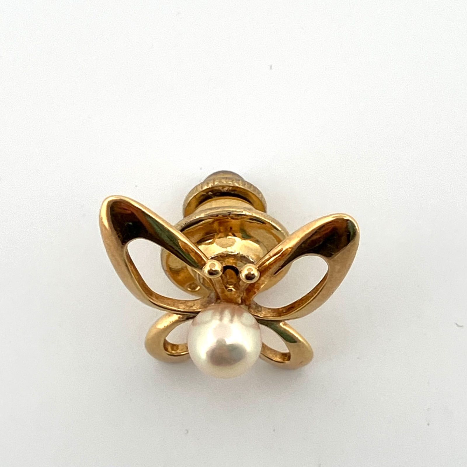 鑑定済み】 正規品 MIKIMOTO ミキモト ピンブローチ K18YG