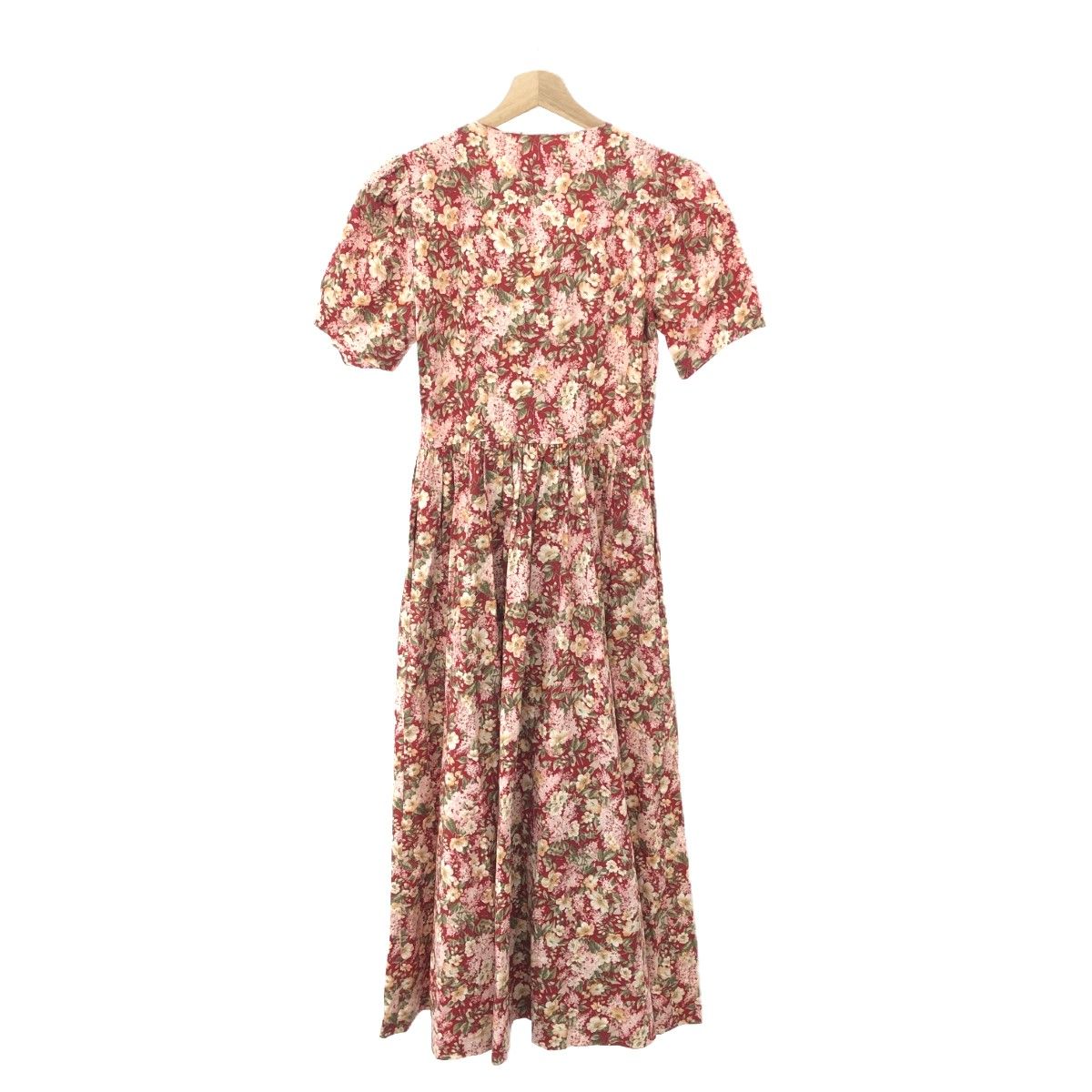 LAURA ASHLEY ローラアシュレイ 半袖ワンピース サイズ:7 レッド