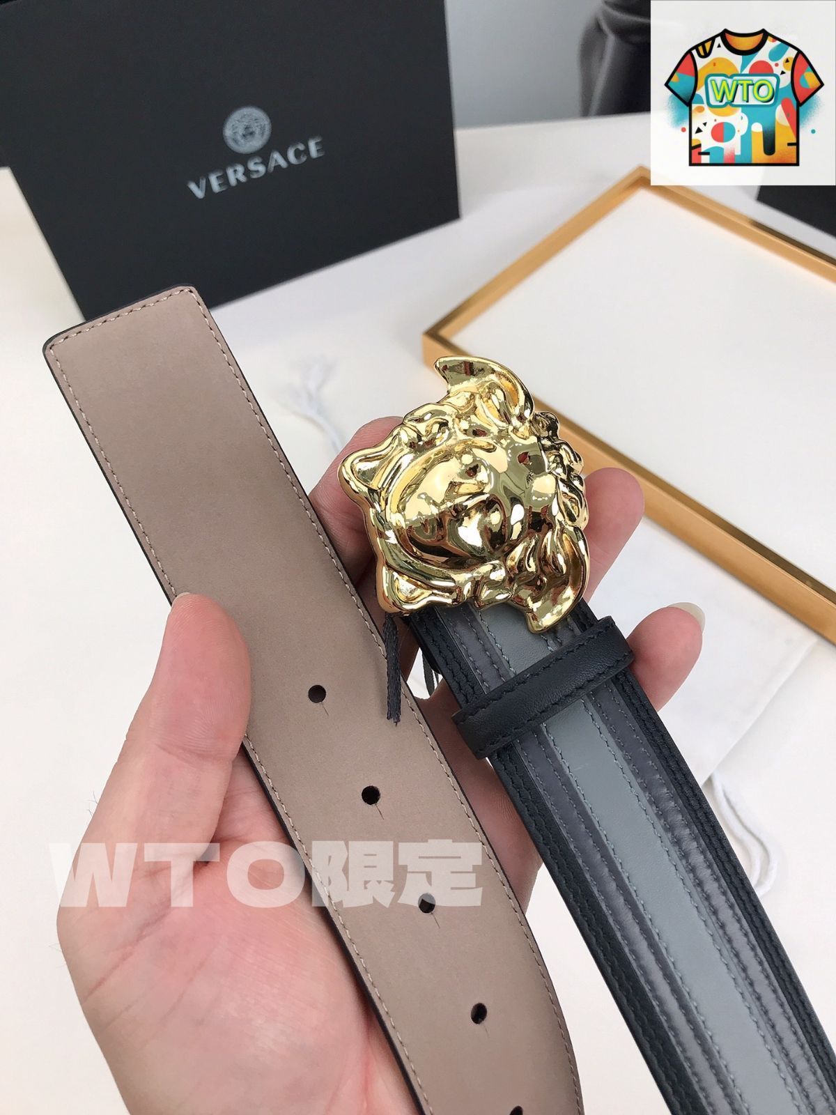 今日WTO】Versace メデューサヘッドベルト-1-JI29 - メルカリ