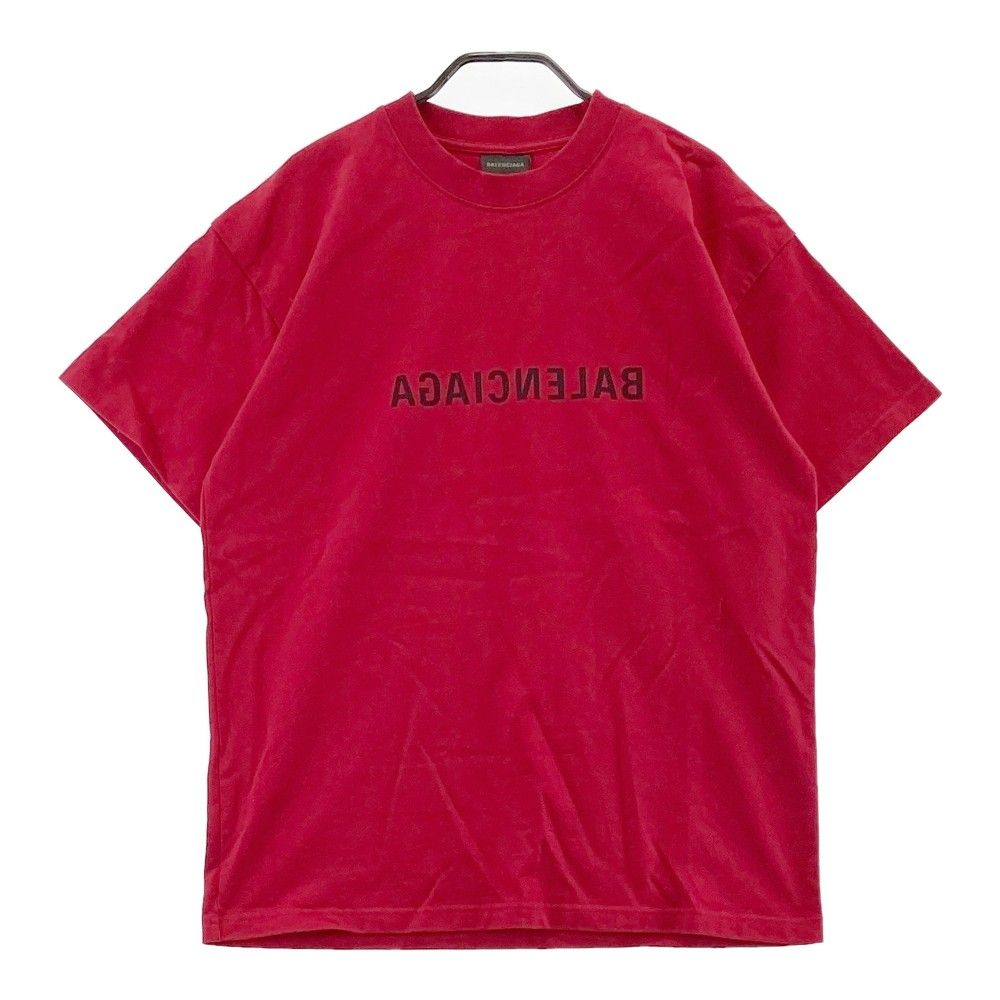 BALENCIAGA バレンシアガ 22AW Mirror Balenciaga 半袖Tシャツ  レッド系 XS [240101246682] メンズ