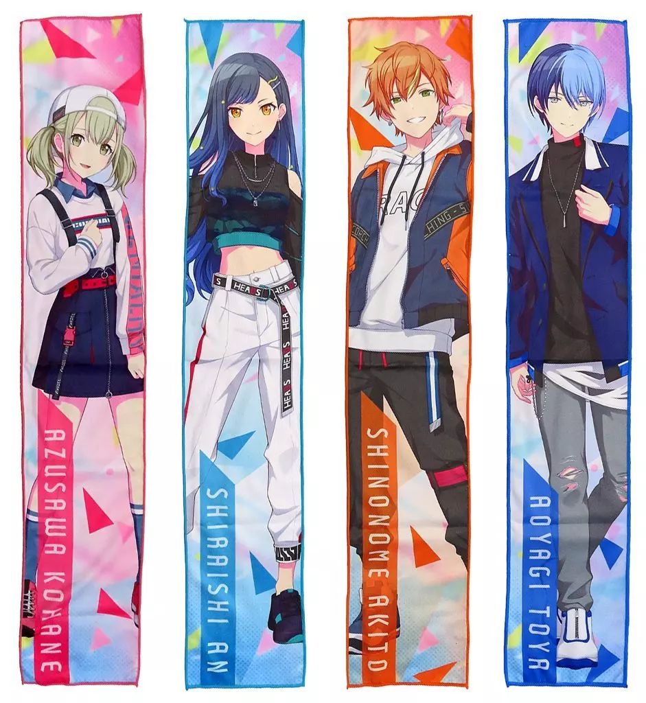 宅配便配送 中古】タオル・手ぬぐい 全4種セット マフラータオル“Vivid BAD タオル・ハンカチ