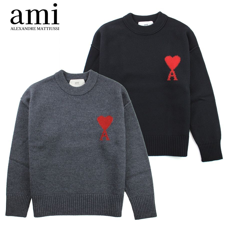 新品商品】ami paris アミパリス (UKS838U 018) クルーネック セーター 