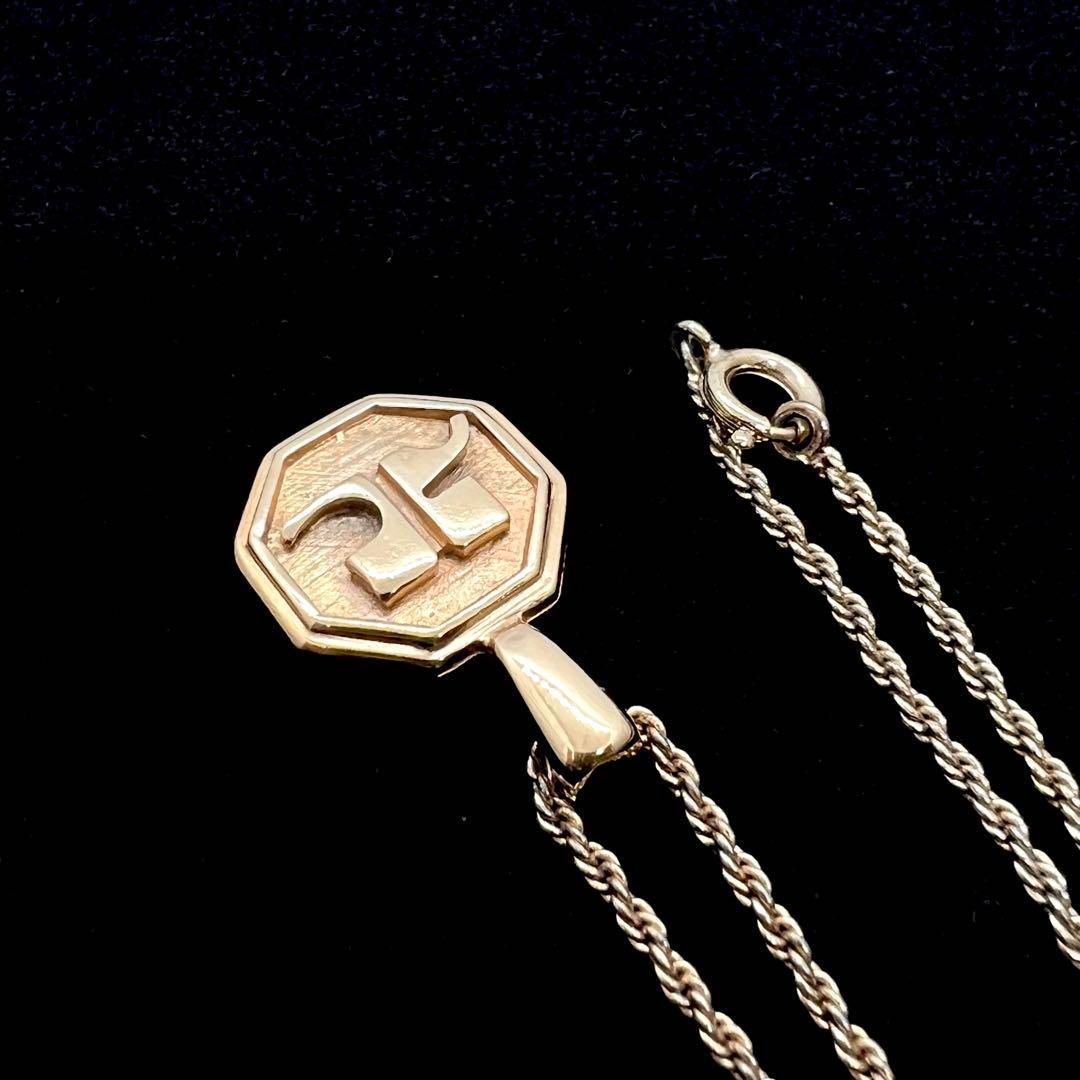 【国内発送/関税込!!】Courreges★ロゴチャーム ネックレス courreges necklace LOGO gold クレージュ ネックレス シルバー