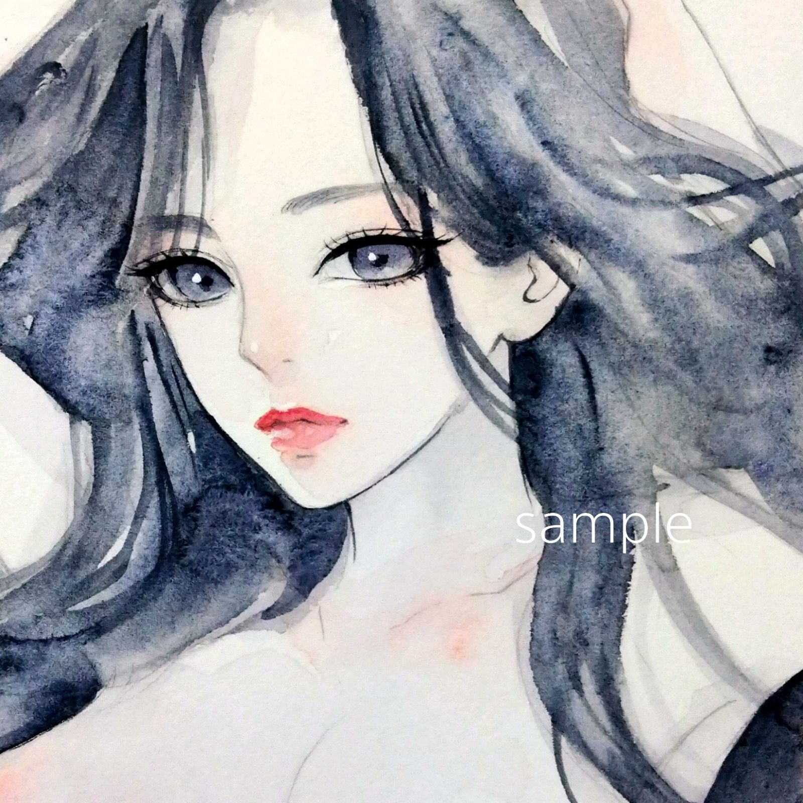 美人画 裸婦画 ヌードイラスト - 絵画/タペストリ