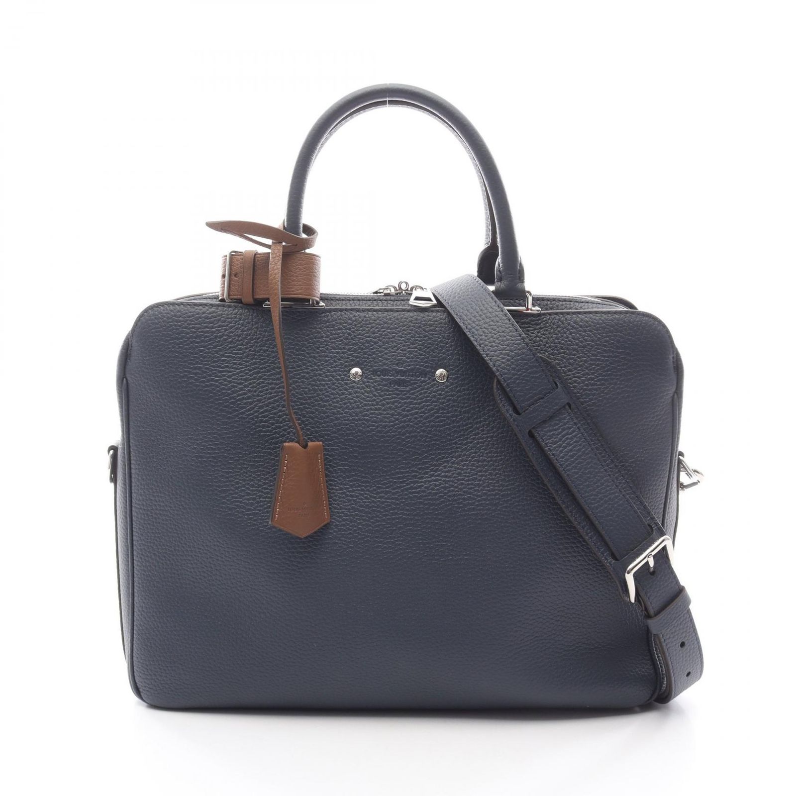 ルイ ヴィトン LOUIS VUITTON ブリーフケース アルマンドMM M54380 ネイビー レザー アルマンド ブリーフケースMM メンズ Used A