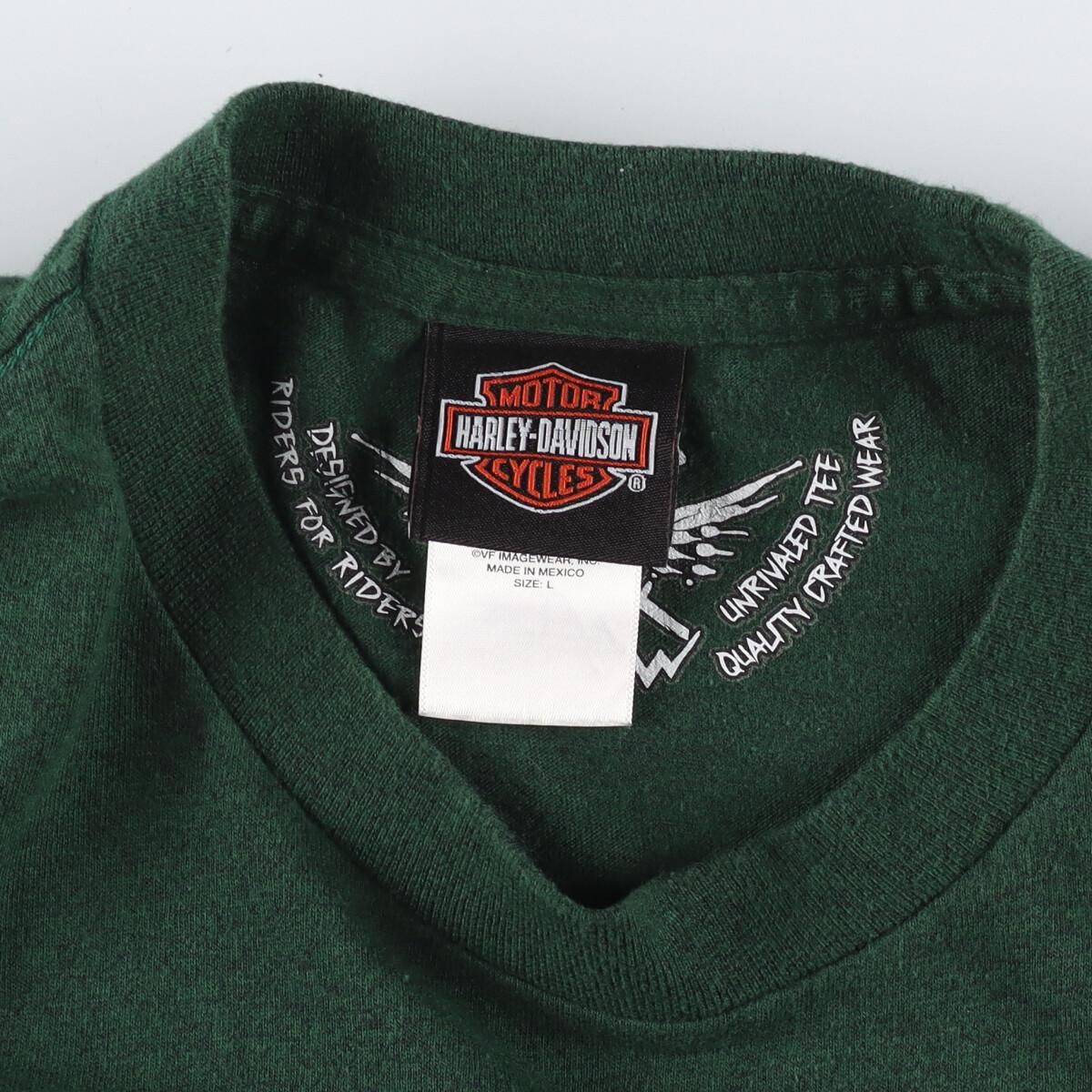 ハーレーダビッドソン Harley-Davidson 骸骨柄 モーターサイクル バイクTシャツ メンズXXL /eaa355117