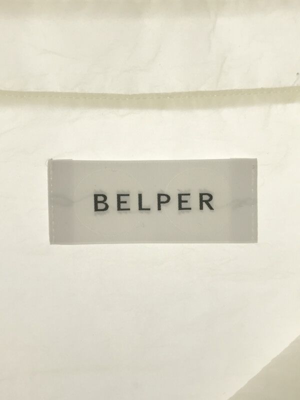 BELPER ベルパー 21SS シースルーナイロンスタンドカラーシャツ アイボリー F